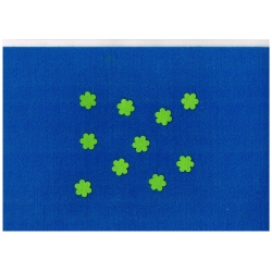 Kwiatuszki filcowe średnica 2cm , grubość 1,5mm (KOMPLET 10 sztuk)  ZIELEŃ, kwiaty z filcu